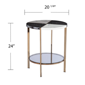 Round two-tone side table Image 7