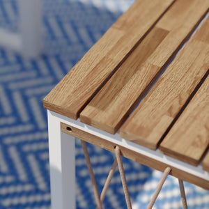 Slatted outdoor coffee table Image 6