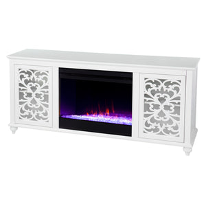 Low-profile media console w/ color changing fireplace Image 4