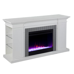Color changing fireplace w/ storage Image 2