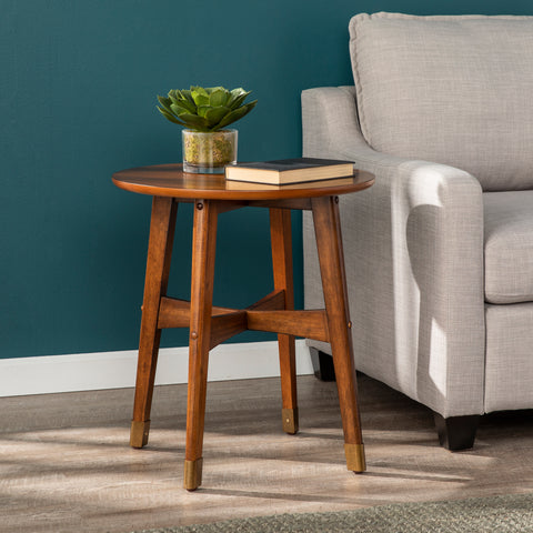 Image of Rhoda Round Midcentury Modern End Table