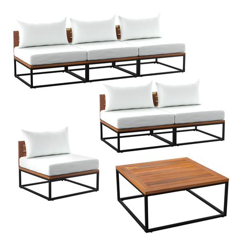 Image of Modular patio sofa w/ matching coffee table Image 6