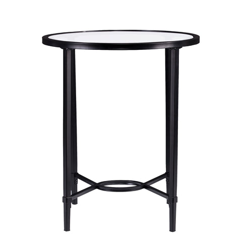 Image of Quinton Metal/Glass Oval Side Table