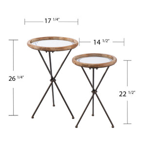 Pair of round accent tables Image 5