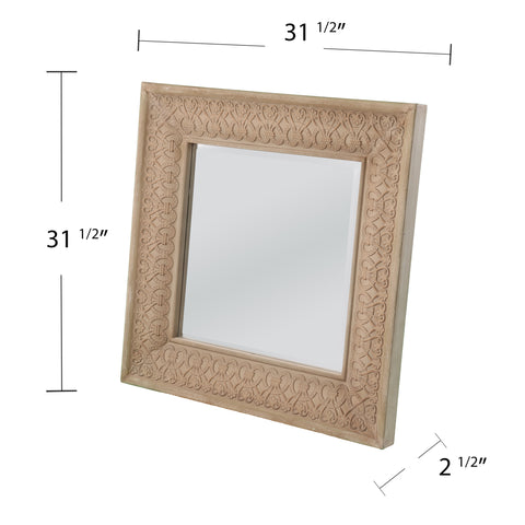 Image of Square mirror with decorative frame Image 6