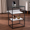 3-tier accent table w/ glass top Image 1