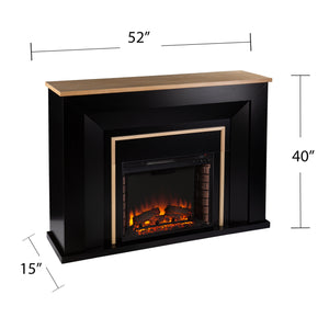 Two-tone electric fireplace Image 8