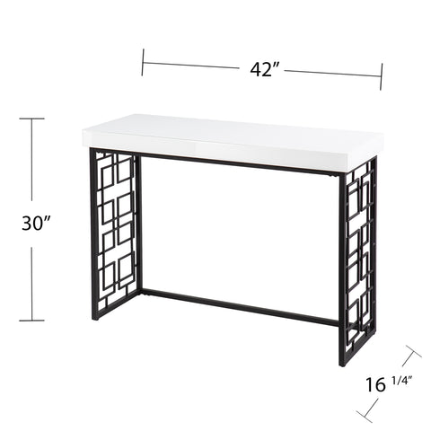 Image of Modern glass-top console table Image 8