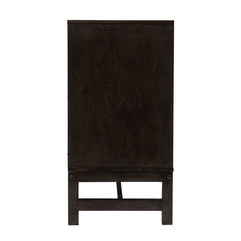 Image of Fireplace media console w/ textured doors Image 6