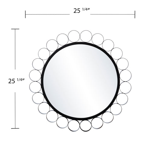 Image of Hanging mirror w/ decorative frame Image 9