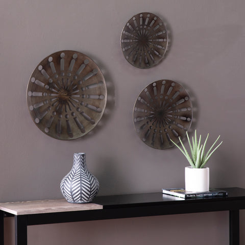 Image of Set of 3 decorative wall sculptures Image 1