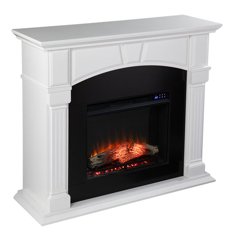 Two-tone hued electric fireplace Image 6