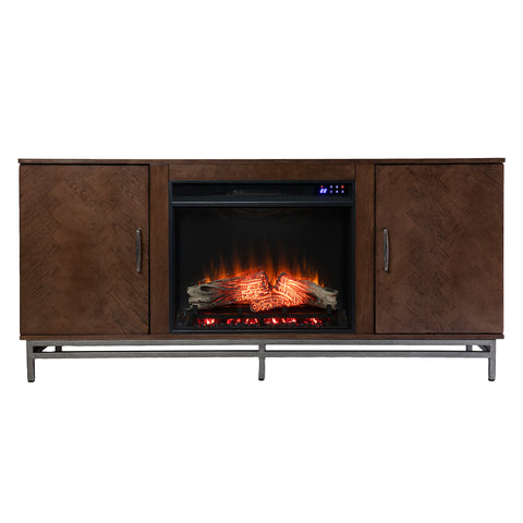 Image of Low-profile fireplace w/ storage Image 2