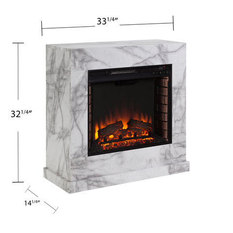 Image of Faux marble fireplace mantel Image 2