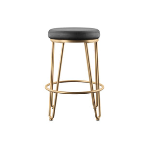 Modern stool w/ faux leather seat Image 6