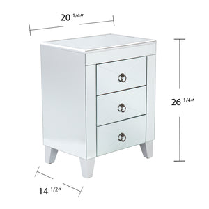 Mirrored side table with storage Image 10