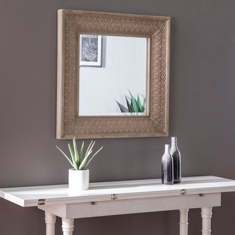 Image of Square mirror with decorative frame Image 7