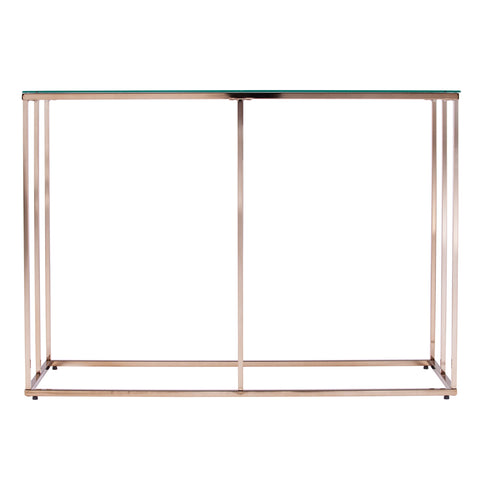 Image of Modern console table w/ glass top Image 3