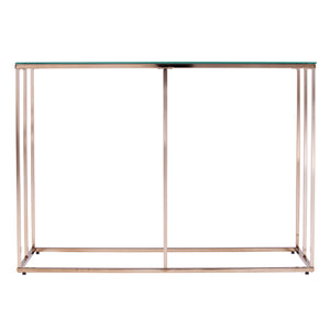 Modern console table w/ glass top Image 3