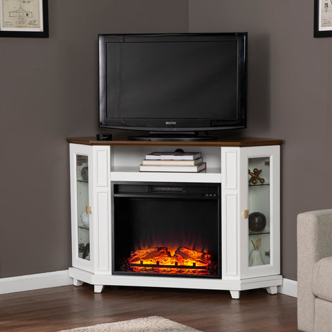 Two-tone fireplace w/ media storage Image 5