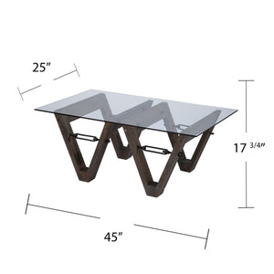 Glass-top coffee table Image 6