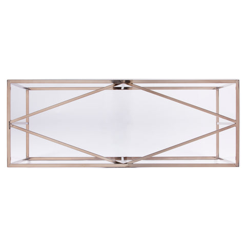 Image of Modern console table w/ glass top Image 6