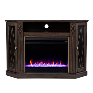 Electric media fireplace w/ color changing flames Image 4
