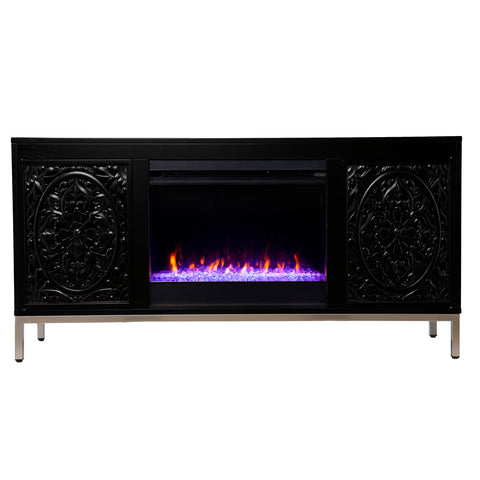Image of Low-profile media console w/ color changing fireplace Image 2