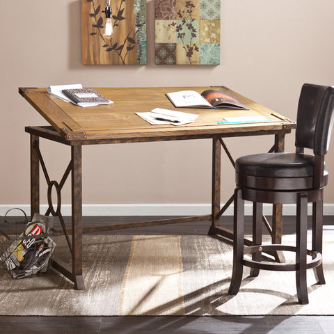 Image of Adjustable tabletop tilts up to 30 degrees for ergonomic comfort at any task Image 1