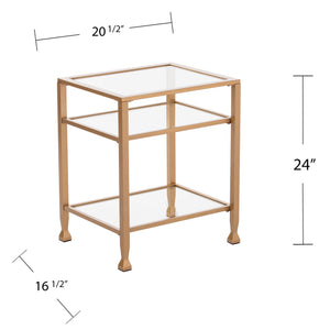 Glass and metal accent table Image 8