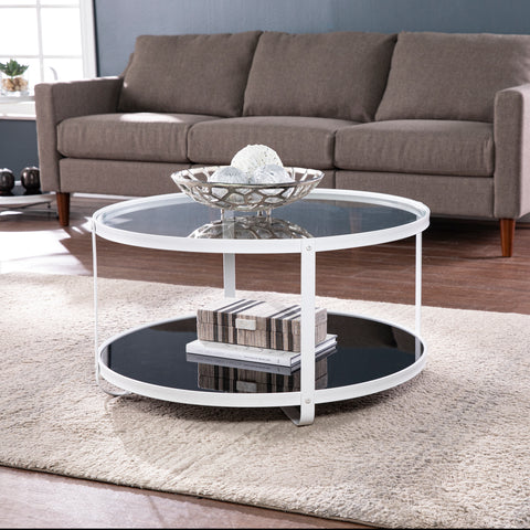 Image of Round two-tone coffee table Image 1