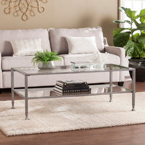 Simple metal and glass coffee table Image 1
