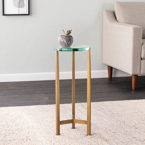 Image of Accent table with glass tabletop Image 1
