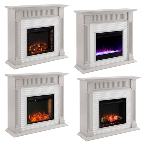 Image of Fireplace mantel w/ ceramic tile surround Image 5