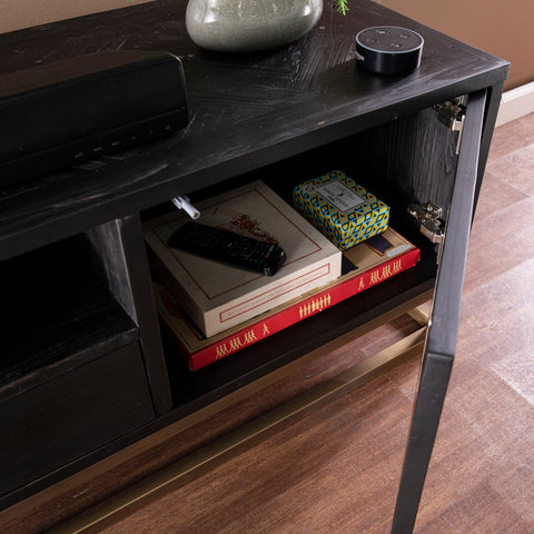 Image of Reclaimed wood TV console with storage Image 2