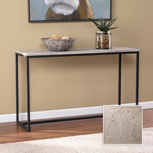 Long console table w/ reclaimed wood top Image 9