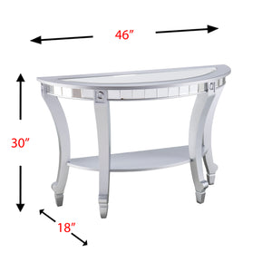 Mirrored console table w/ display storage Image 10