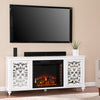 Low-profile media console w/ electric fireplace Image 1