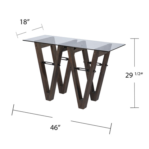 Image of Glass-top console table Image 6