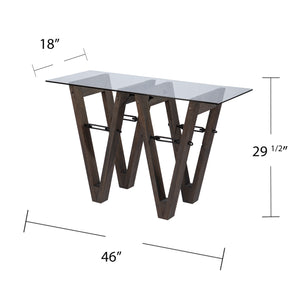 Glass-top console table Image 6