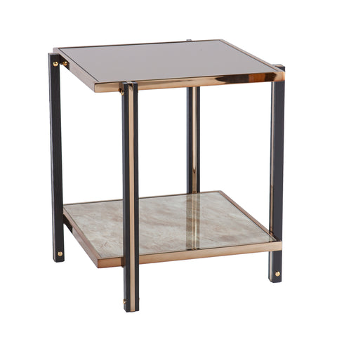 Image of Thornsett End Table w/ Mirrored Top