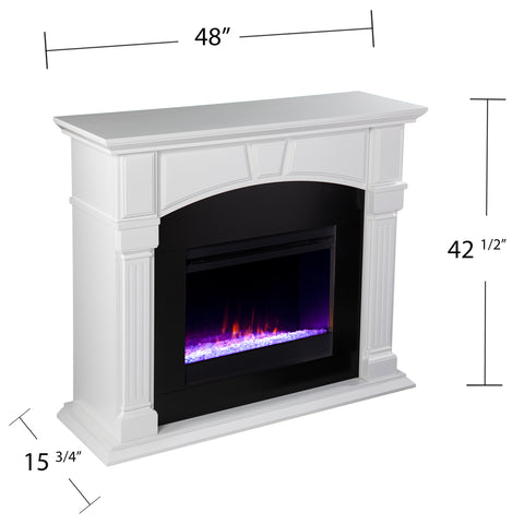 Image of Two-tone hued electric fireplace Image 7