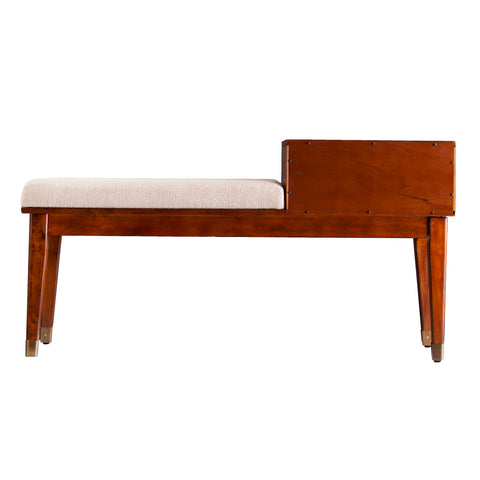 Image of Retro upholstered bench with storage Image 6