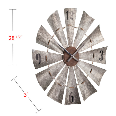 Image of Oversized windmill clock Image 10