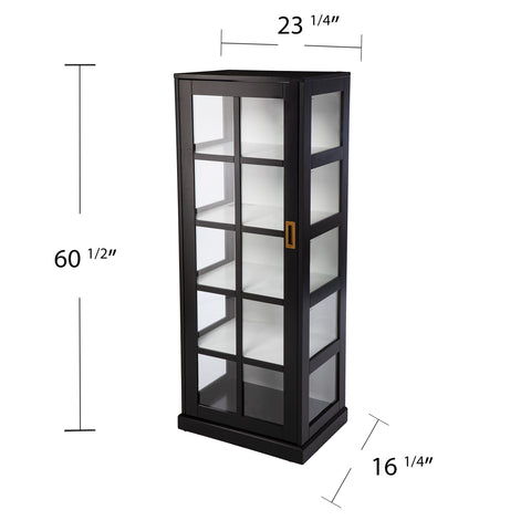 Image of Display curio cabinet w/ glass doors Image 9