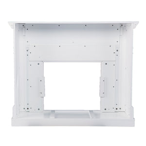 Classic electric fireplace w/ modern marble surround Image 6