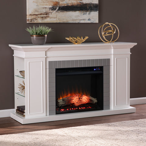 Image of Electric fireplace w/ storage Image 1