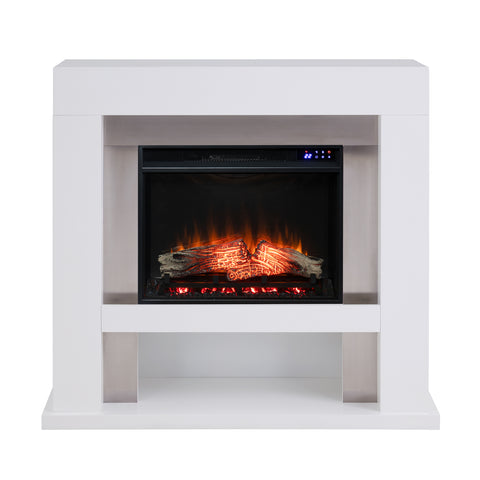 Image of Industrial electric fireplace in contemporary silhouette Image 3