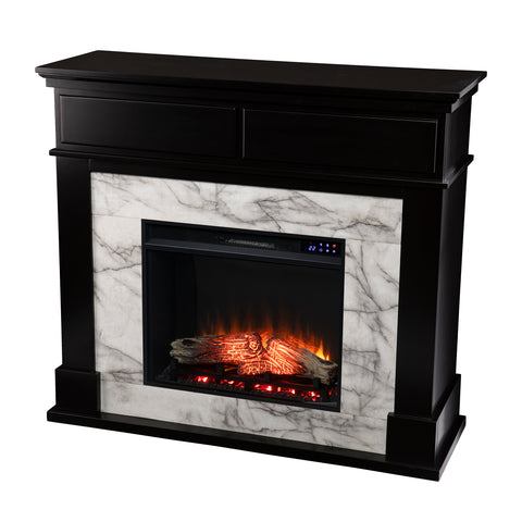 Image of Modern two-tone electric fireplace Image 5