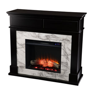 Modern two-tone electric fireplace Image 5